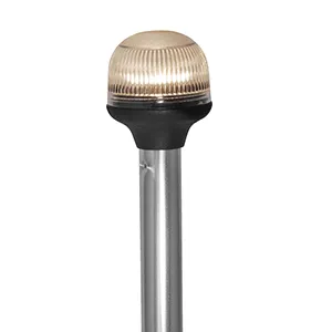Attwood 5350-PA20-7 All-Around Fold-Down Anti-Glare Lens Light - 20" Pole - 12V