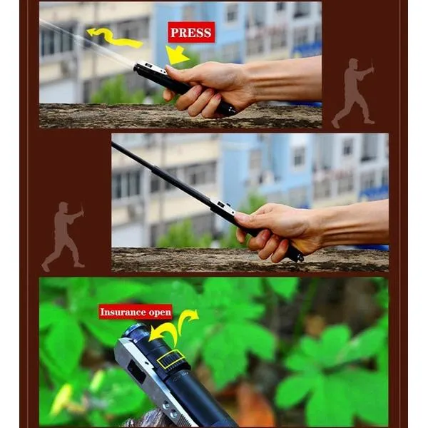 Automatic Spring Crowbar Car Self-defense Weapon