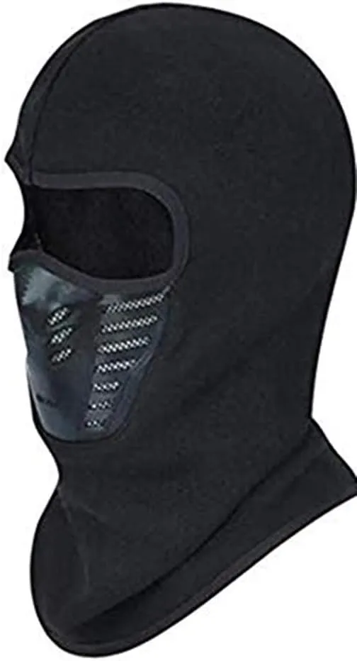 Balaclava Face Mask-Winter Ski Mask Outdoor Riding Motorcycle Mask Ultimate Thermal Retention & Moisture Wicking Performance Soft Fleece Construction Black