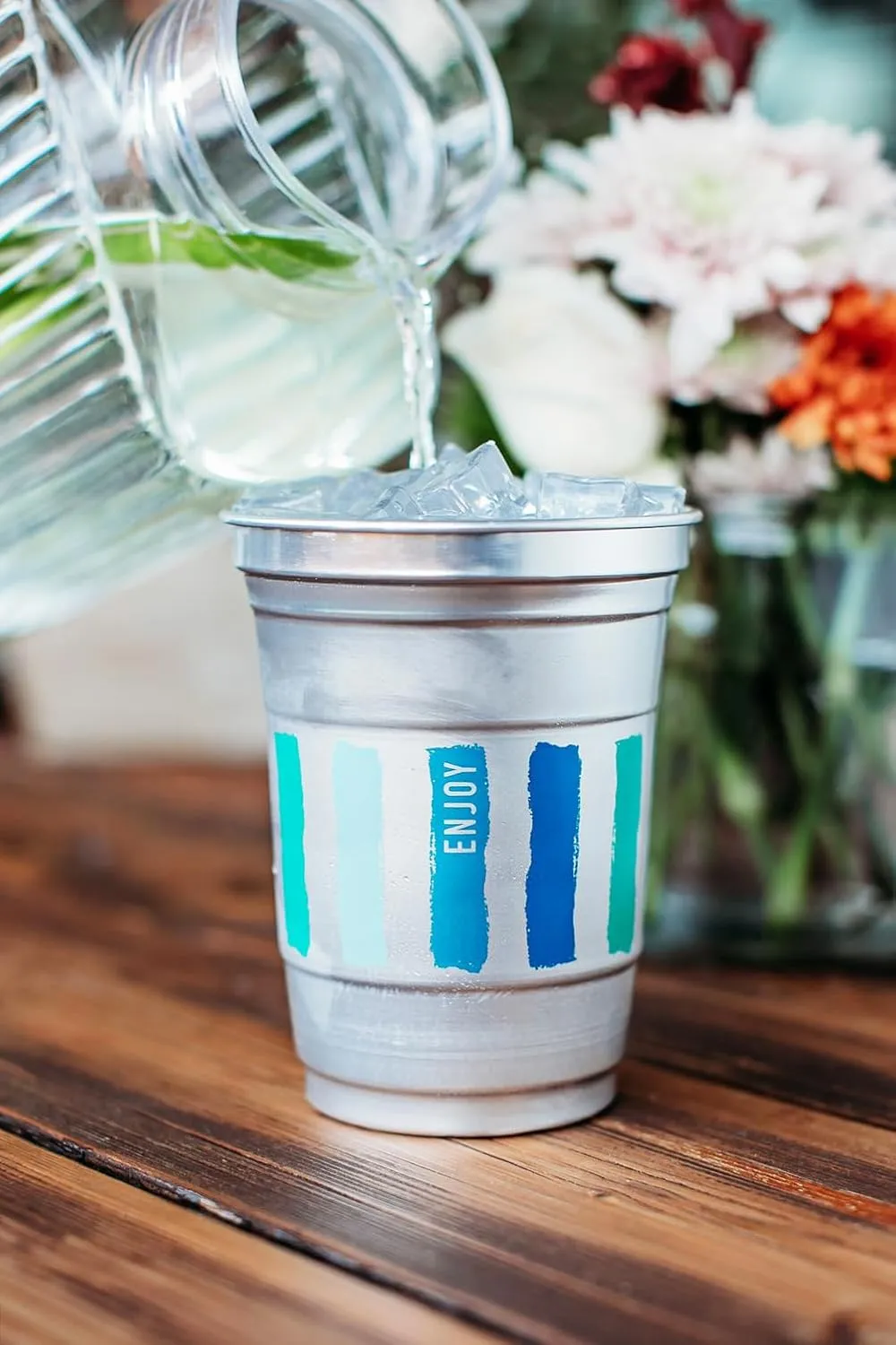 Ball Aluminum Cup Recyclable Party Cups, Everyday Logo, 16oz. Cup, 30 Cups Per Pack
