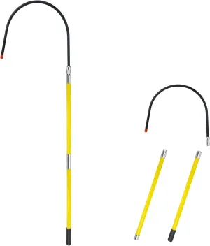 Balnore Insulated Rescue Hook, Fire Electrician Anti-electrocution Rescue Hook 380V, High Voltage Insulated Rescue Hook high Voltage Telescopic 10kv35kv, 7.6-Foot Rescue Hook, 18 inch Opening