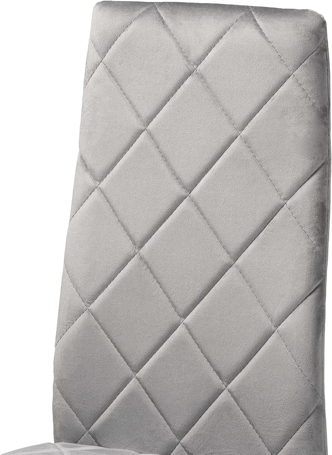 Baxton Studio Blaise Modern and Contemporary Brown Faux Leather Upholstered Dining Chair, Grey