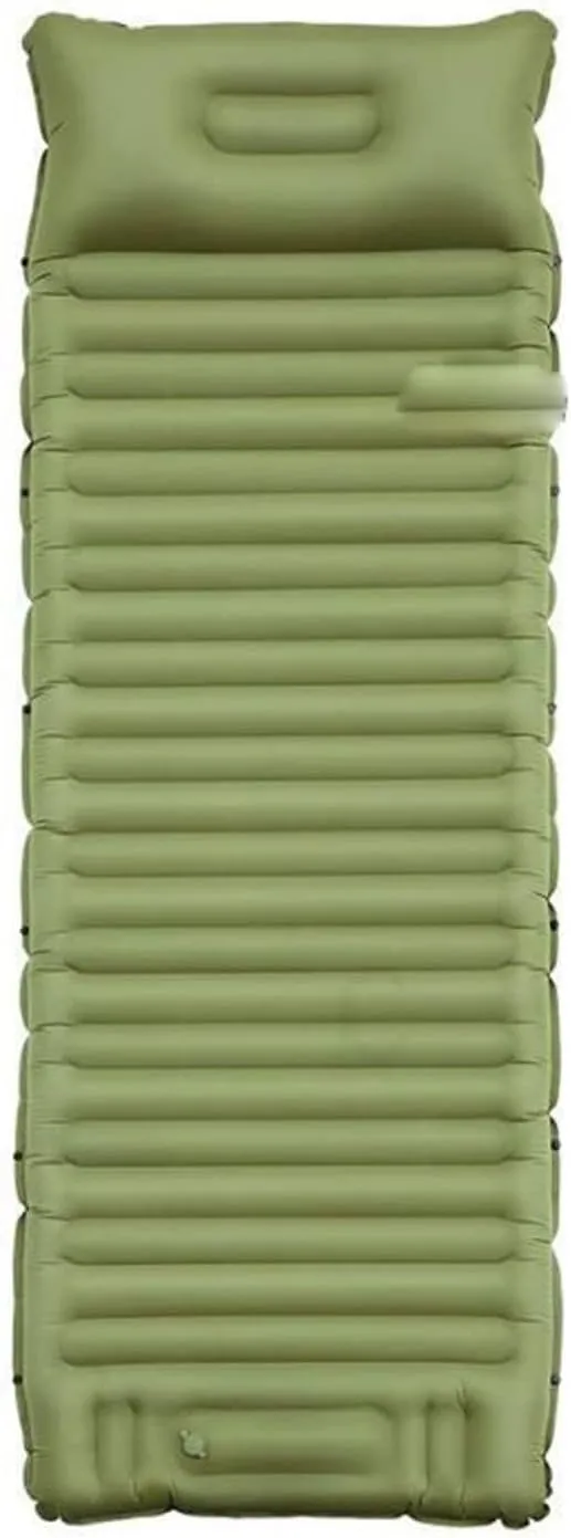 Beach Blankets Outdoor Camping Inflatable Mattress Sleeping Pad Beach Inflatable Bed Office Lunch Break Cushion Ultralight Hiking Trekking Mat(Green)