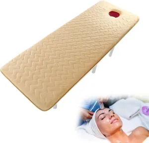 Beauty Bed Mattress Topper with Elastic Bands Square Head Massage Table Mattress Protector Spa Bed High Density Sponge Mattress Pad Lash Bed Cushion with Breathing Hole,Camel 4.5cm,70x190cm