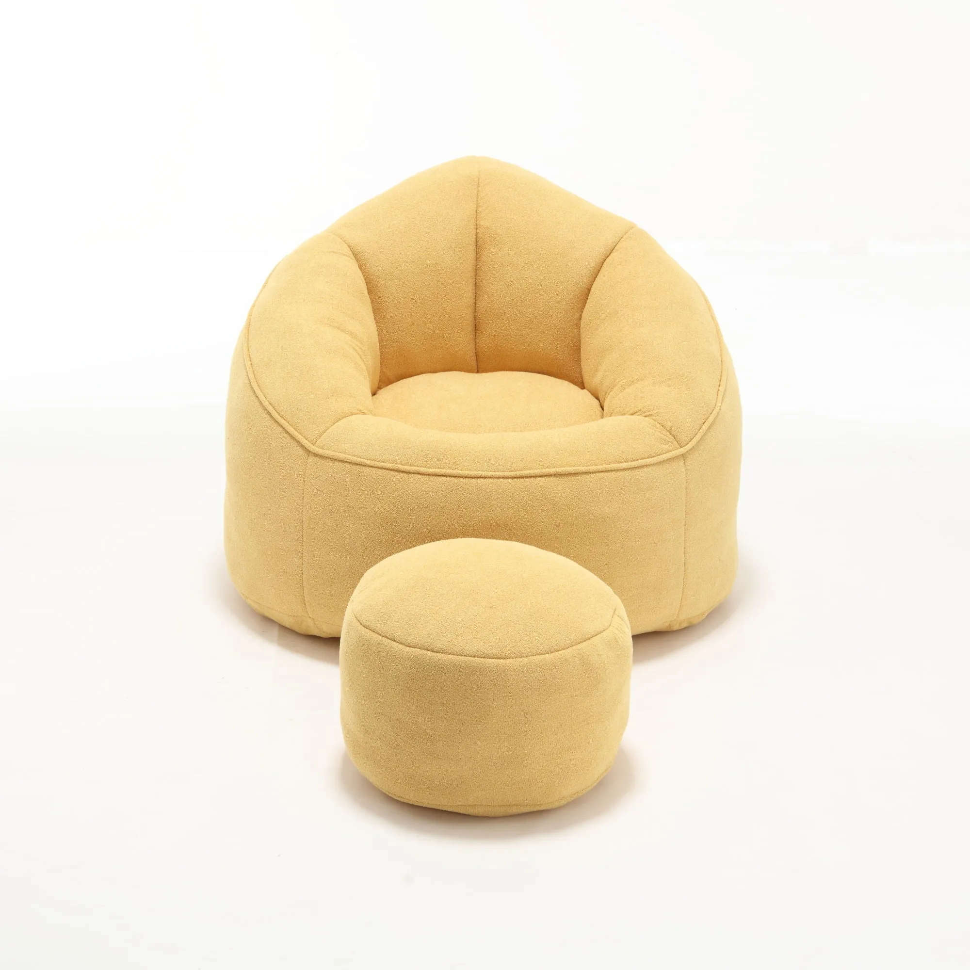 Bedding Bean Bag Sofa Chair High Pressure Foam Bean Bag Chair Adult Material With Padded Foam Padding Compressed Bean Bag With Footrest