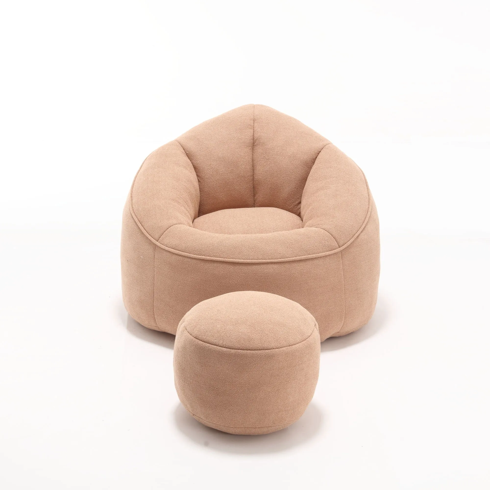 Bedding Bean Bag Sofa Chair High Pressure Foam Bean Bag Chair Adult Material With Padded Foam Padding Compressed Bean Bag With Footrest