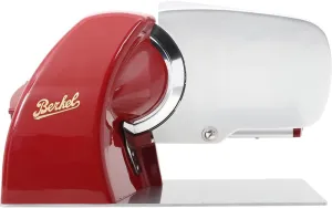 Berkel Home Line 200 Food Slicer - Red | 8" Blade | Compact Meat Slicer for Prosciutto, Cold Cuts, Cheese, Fruits and Veggies | Stylish Kitchen Appliance for Home | Italian Heritage Since 1898