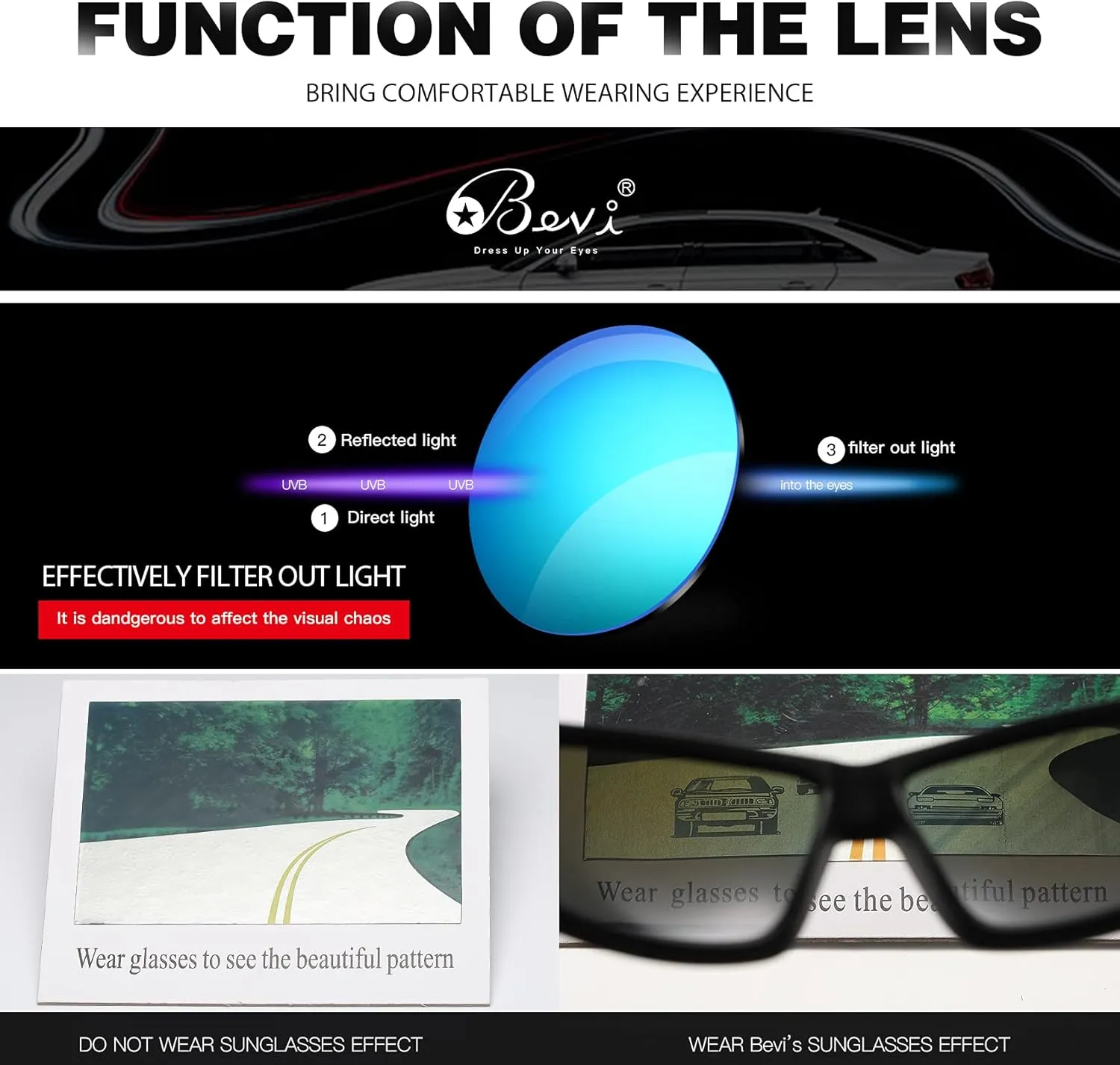 Bevi Polarized Sports Sunglasses Ultralight TR90 Frame Glasses Flexible and Durable for Men Women Sun Glasses