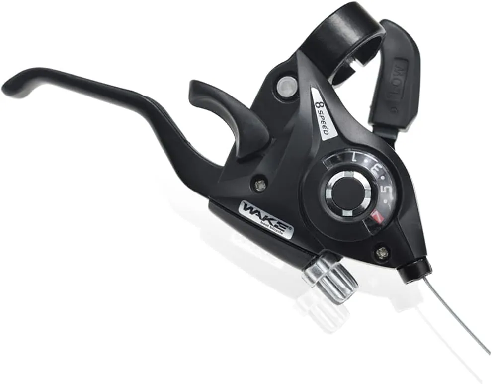 Bicycle Brake Levers Shifter 3x8 24 Speed Shifter with Gear Indicator and V Brake Cable for Moutain Bike, Road Bike, MTB, BMX, Fixie Gear, Cycling