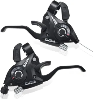 Bicycle Brake Levers Shifter 3x8 24 Speed Shifter with Gear Indicator and V Brake Cable for Moutain Bike, Road Bike, MTB, BMX, Fixie Gear, Cycling