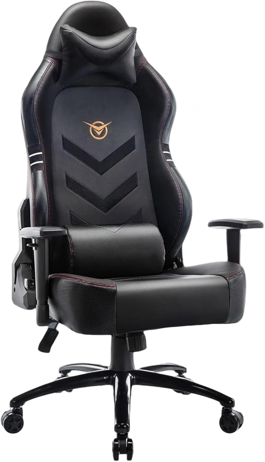 Big and Tall Gaming Chair 350lbs-Racing Computer Gamer Chair, Ergonomic Office PC Chair with Wide Seat, Reclining Back, Adjustable Armrest for Adult Teens