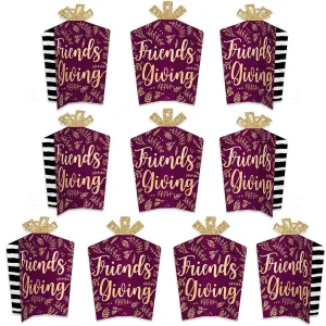 Big Dot of Happiness Elegant Friend Appreciation Favors - Table Decorations - Friendship Thanksgiving Party Fold & Flare Centerpieces - 10 Pieces