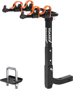 Bike Rack for Car, SUV, RV, Bike Rack Hitch Mount, Hitch Bike Rack 2, Up to 70 lbs Load Bicycle Rack Carrier Rubber Straps, Tilt Release, Bike Rack with 2" Hitch for Cars (2 Bikes)