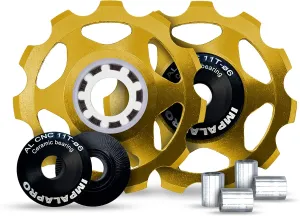 Bike Set of 2 Ceramic Jockey Wheels 11t - Derailleur Pulley - Shimano Jockey Wheels 11 Speed - Sram Pulley
