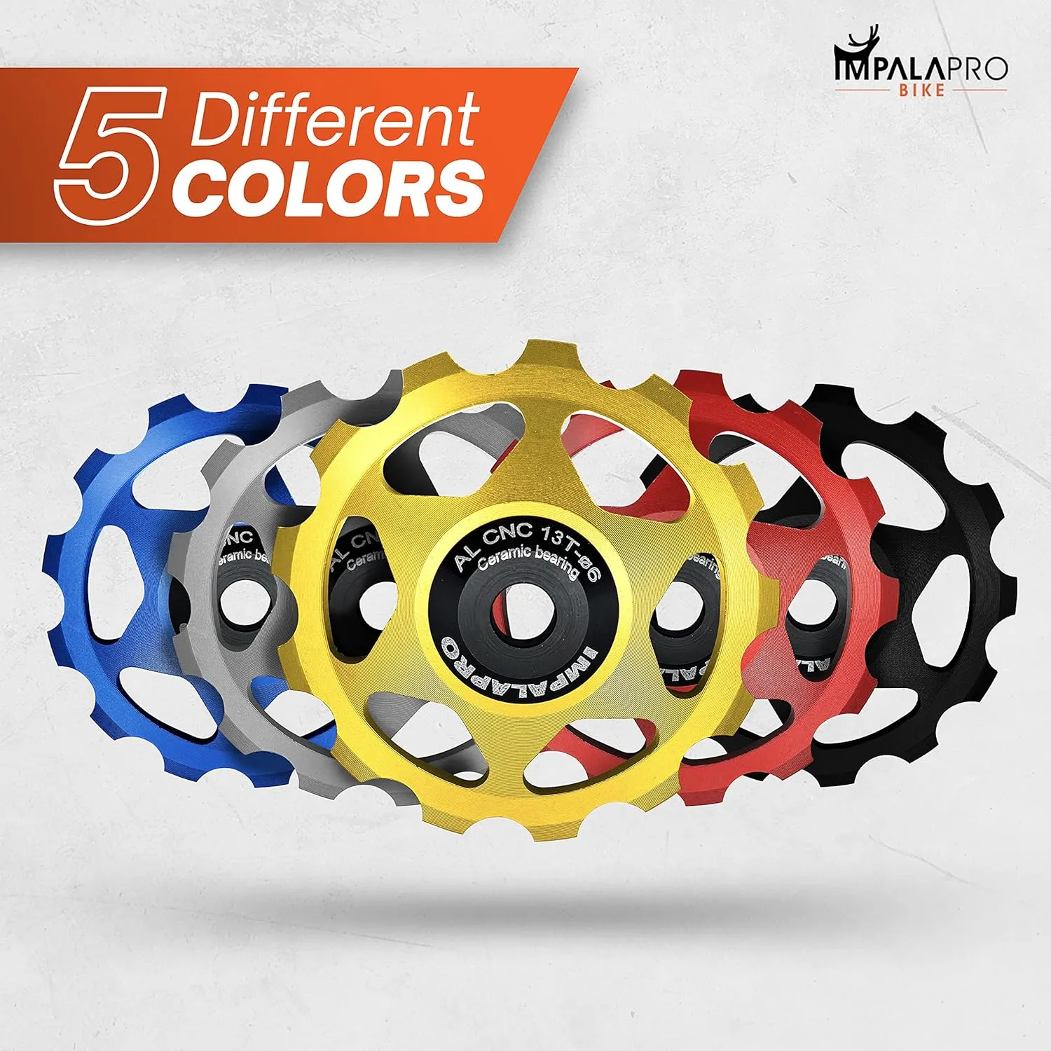 Bike Set of 2 Ceramic Jockey Wheels 13T - Derailleur Pulley - Jockey Wheels 11 Speed - Pulley Sram - Compatible with Shimano Jockey Wheels
