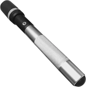 Billiard Cue Stick Extension, Telescopic Aluminum & Plastic Pool Cue Extender, Lightweight, Anti-Slip Grip, Twist Lock, Fits 12.6 Inch Cues, Silver