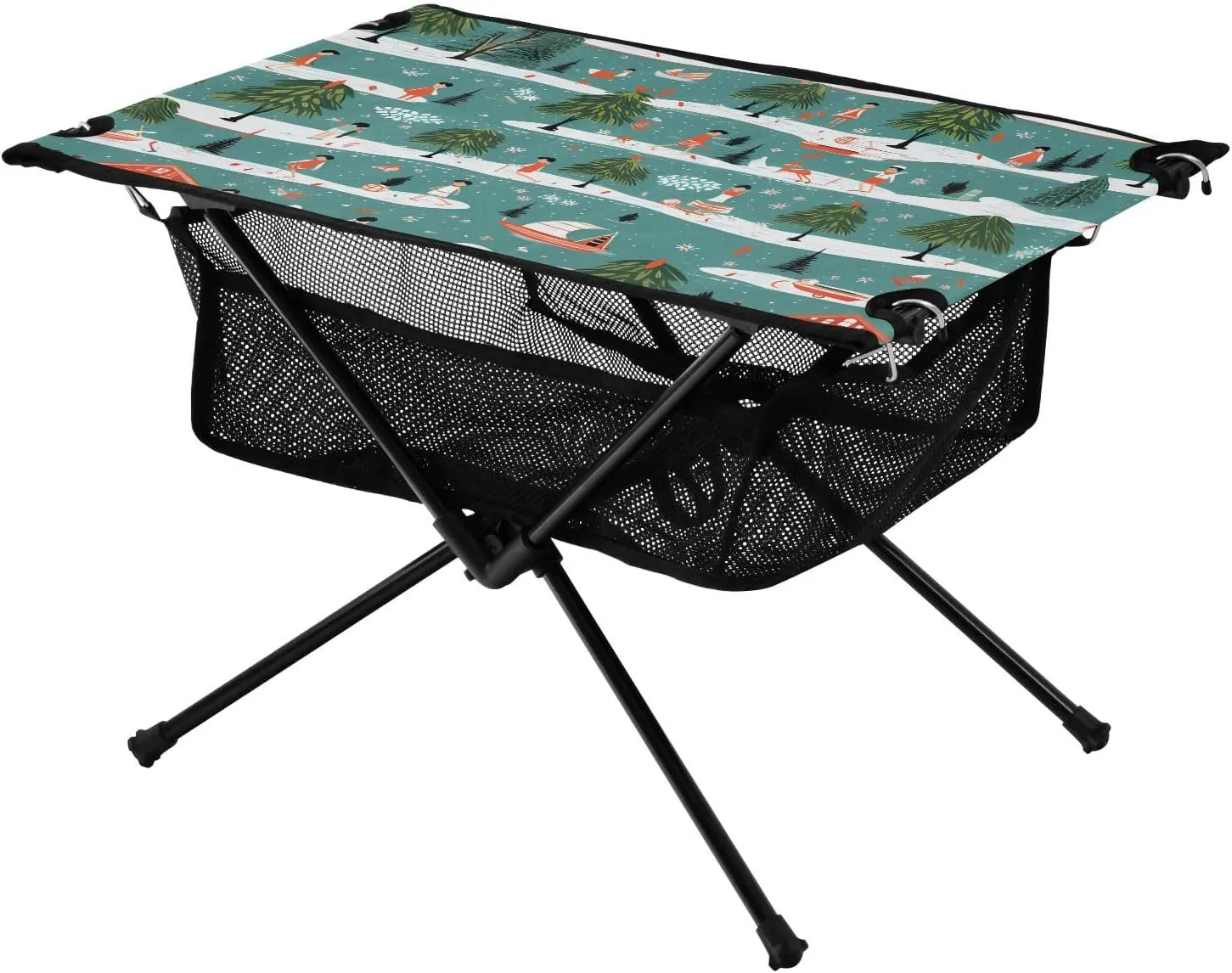 Bolaz Outdoor Folding Portable Picnic Camping Table-Cartoon Painting 2,Storage Mesh for Camping Gear Accessories, Hiking, Mountaineering, Outdoor Travel