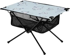 Bolaz Outdoor Folding Portable Picnic Camping Table-Cute cat Pattern and Heart,Storage Mesh for Camping Gear Accessories, Hiking, Mountaineering, Outdoor Travel