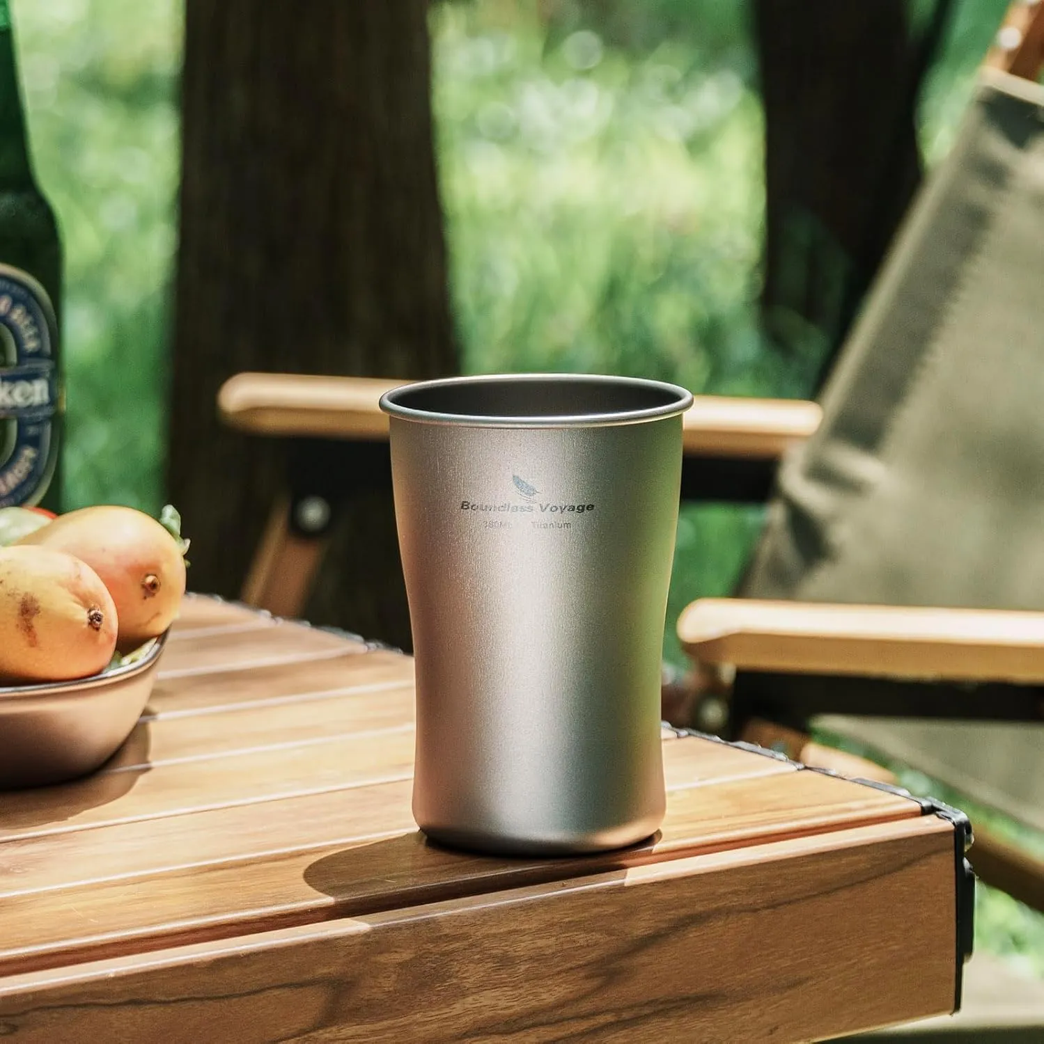 Boundless Voyage Titanium Beer Cups Ultralight Coffee Tea Juicy Mugs for Outdoor Camping Picnic 240ml 380ml 600ml (380ml)