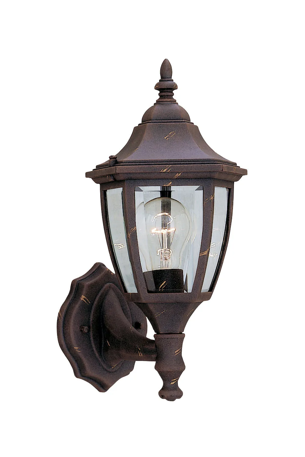 Builder Cast Aluminum One Light Wall Lantern in Autumn Gold