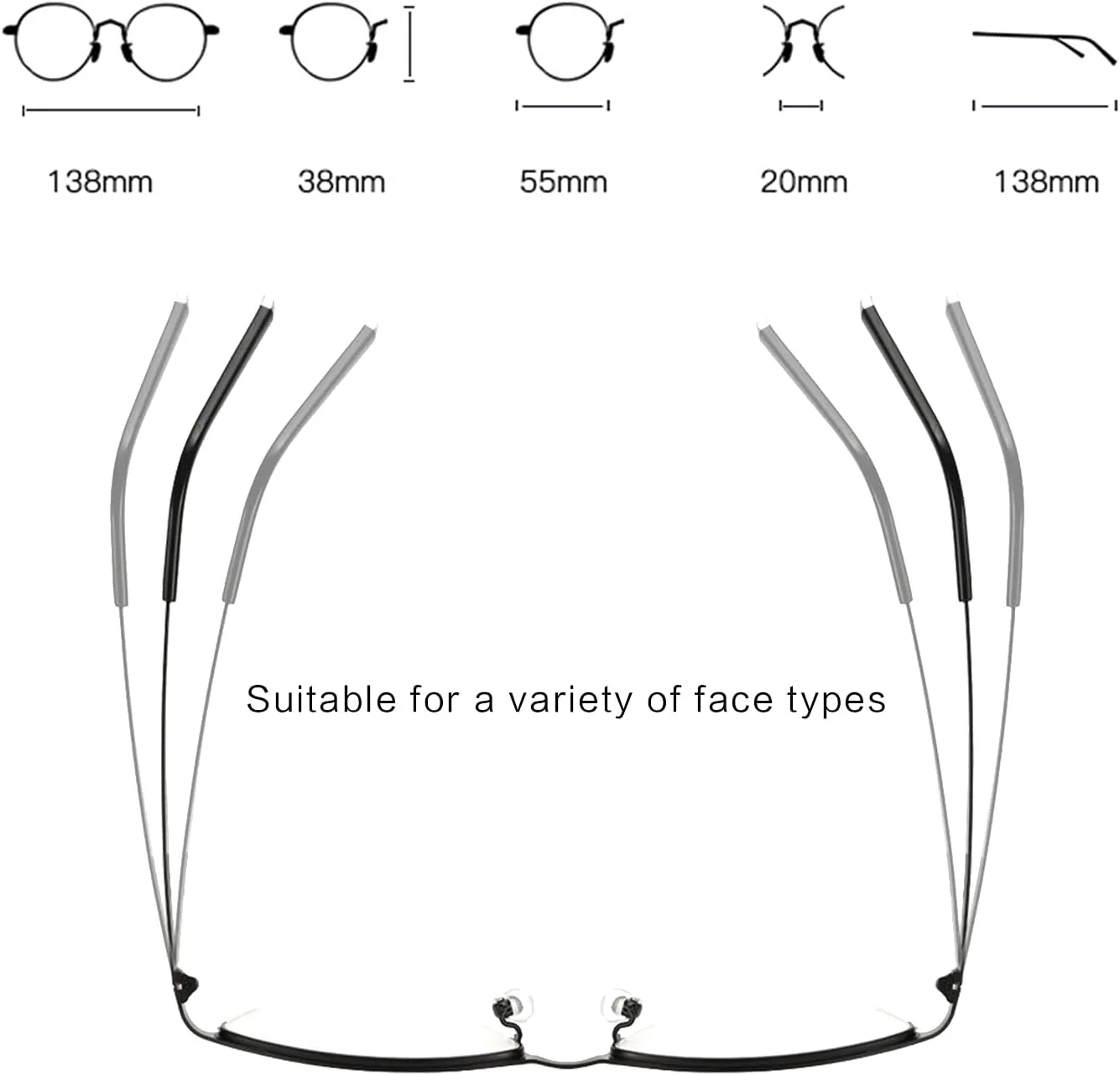 Business Casual Men's Ultralight Metal Square Half-frame Bifocal Transition Grayed Lens Presbyopic Reading Glasses