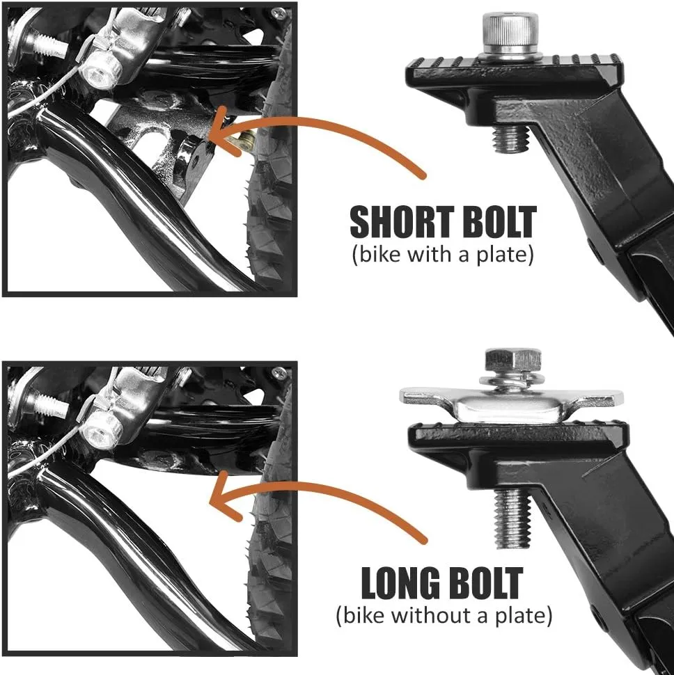 BV Chromium Adjustable Bicycle Kickstand with Concealed Spring-Loaded Latch, for 24-29 Inch Bike Kickstands