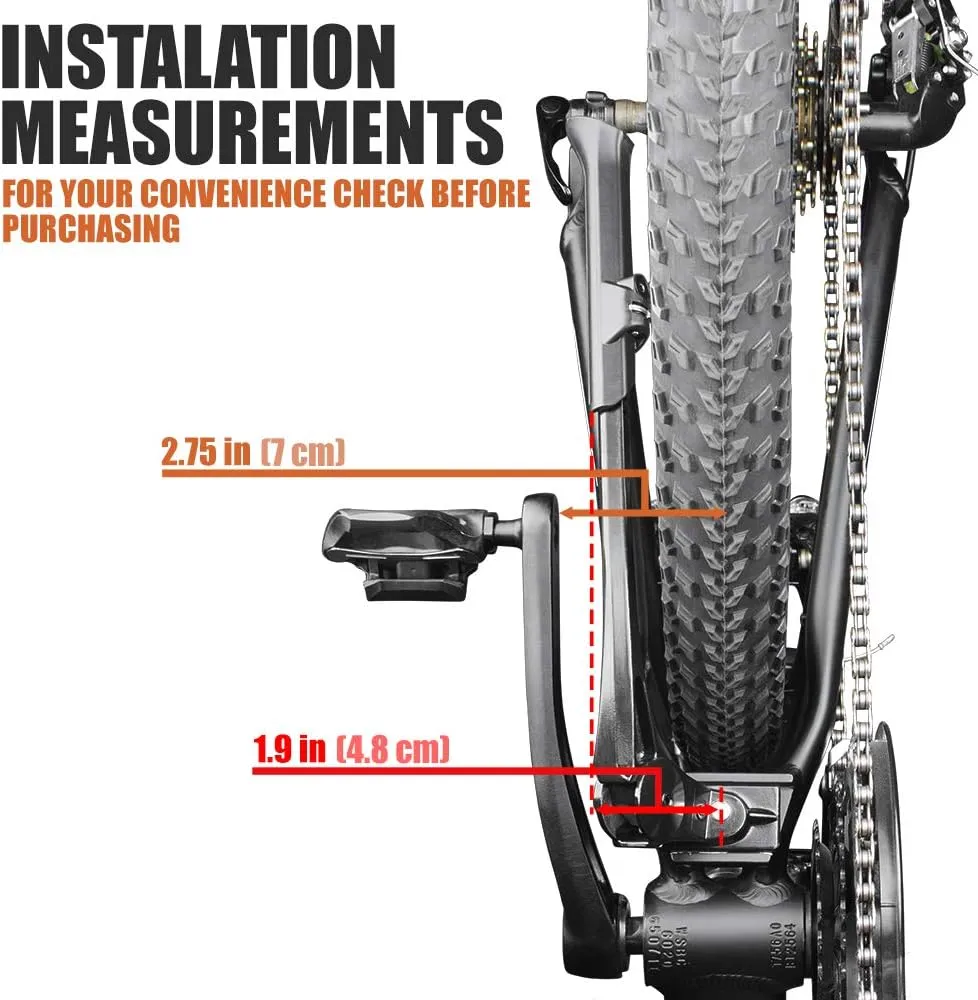 BV Chromium Adjustable Bicycle Kickstand with Concealed Spring-Loaded Latch, for 24-29 Inch Bike Kickstands