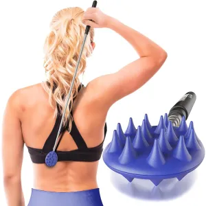 Cactus Scratcher Extendable Back Scratcher, Long Stick Double Side Back Scratcher for Adults, Gifts for Men Women, Itch Reliever for Back, Head and Body, Can Extend Up to 24.5 inches (Blue)