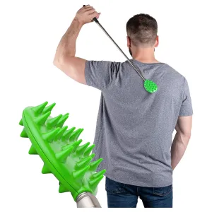 Cactus Scratcher Extendable Big Back Scratcher, Long Stick Double-Sided Itch Reliever for Back, Head & Body for Men & Women, Mother's Day Gifts, Extends Up to 29 Inches (Green)
