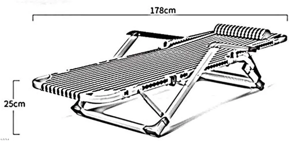 Camping Chairs Garden Loungers Folding Chair Deck Chair Recliner, Folding Sun Lounger - Office Sleep Multi-Function Adjustable Back Portable Beach Lazy Chair 178x65x33cm (Color, C),B