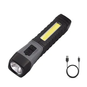 Camping Fishing LED Flashlight USB Rechargeable COB Work Lamp with Magnet Waterproof Torch Adjustable Lamp Head Powerful Lantern