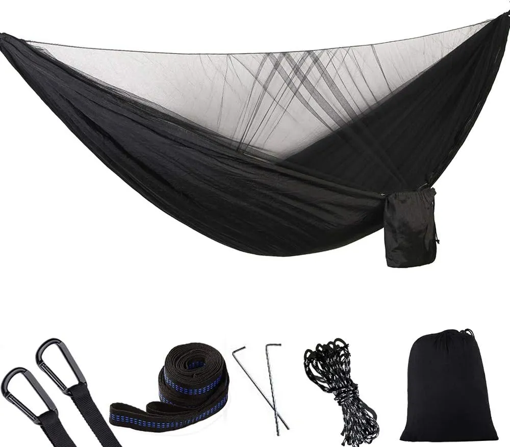 Camping Hammock with Mosquito net Tent Portable Lightweight 2 Person for Outdoors Backpacking Hiking Trekking