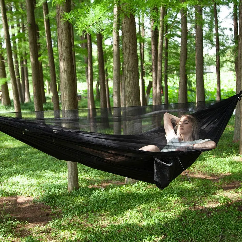 Camping Hammock with Mosquito net Tent Portable Lightweight 2 Person for Outdoors Backpacking Hiking Trekking
