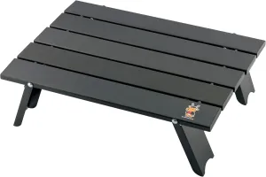 Captain Stag UC-581 Outdoor Table, Aluminum Roll, Compact, Foldable, Case Included, Black
