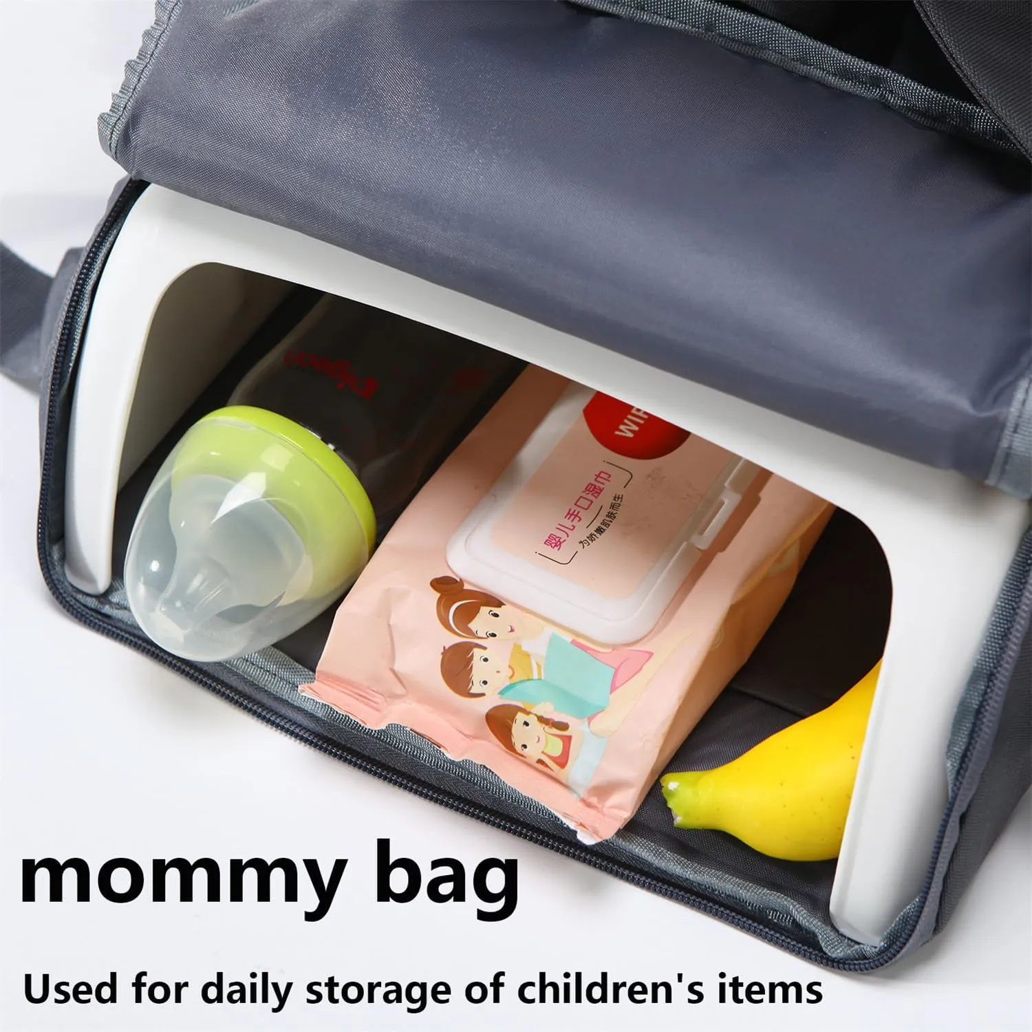 Chair Pad to Raise Seat Height, Dining Table Chair Seat Protector, Large Capacity Mommy Bag Shoulder Diaper Bag (Grey Diamond Grid,Standard)