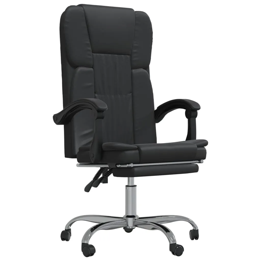 Chair Reclining Desk Chair with Wheels for Living Room Faux Leather