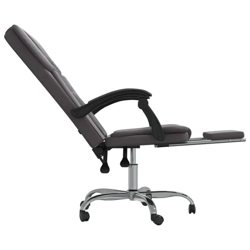 Chair Reclining Desk Chair with Wheels for Living Room Faux Leather