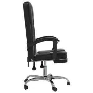 Chair Reclining Desk Chair with Wheels for Living Room Faux Leather