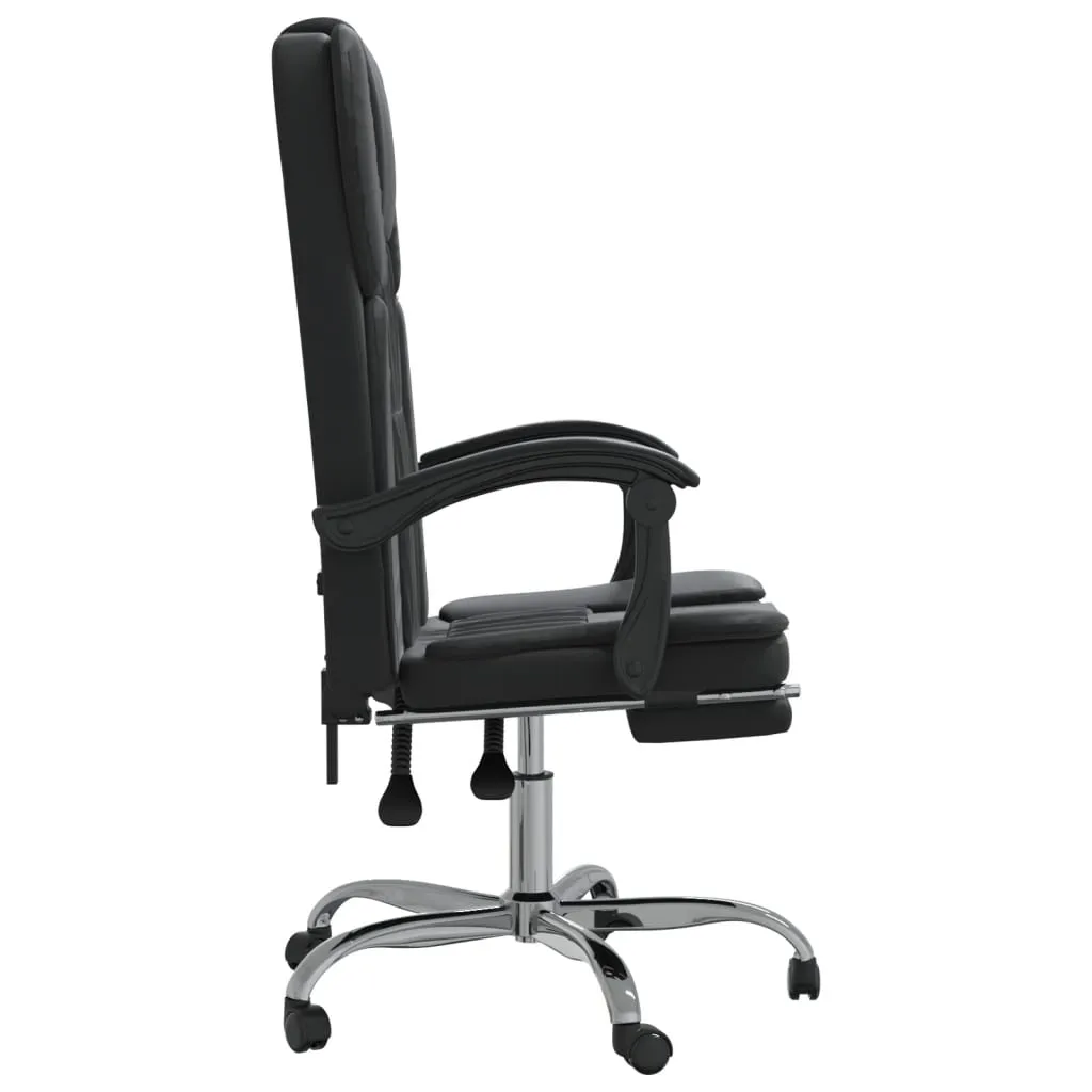 Chair Reclining Desk Chair with Wheels for Living Room Faux Leather