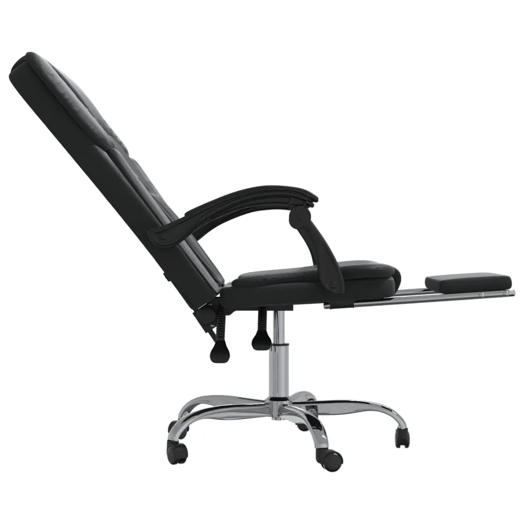 Chair Reclining Desk Chair with Wheels for Living Room Faux Leather