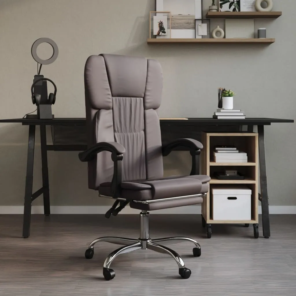 Chair Reclining Desk Chair with Wheels for Living Room Faux Leather