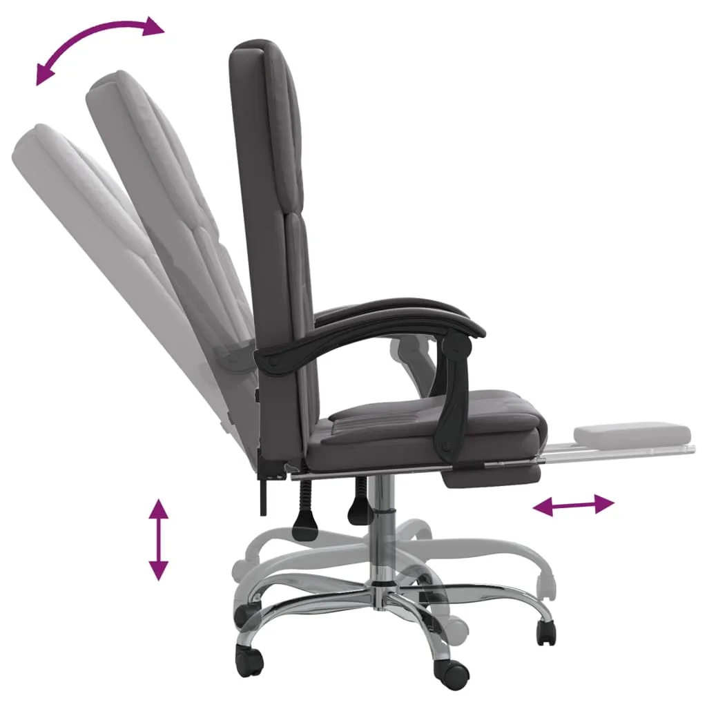 Chair Reclining Desk Chair with Wheels for Living Room Faux Leather