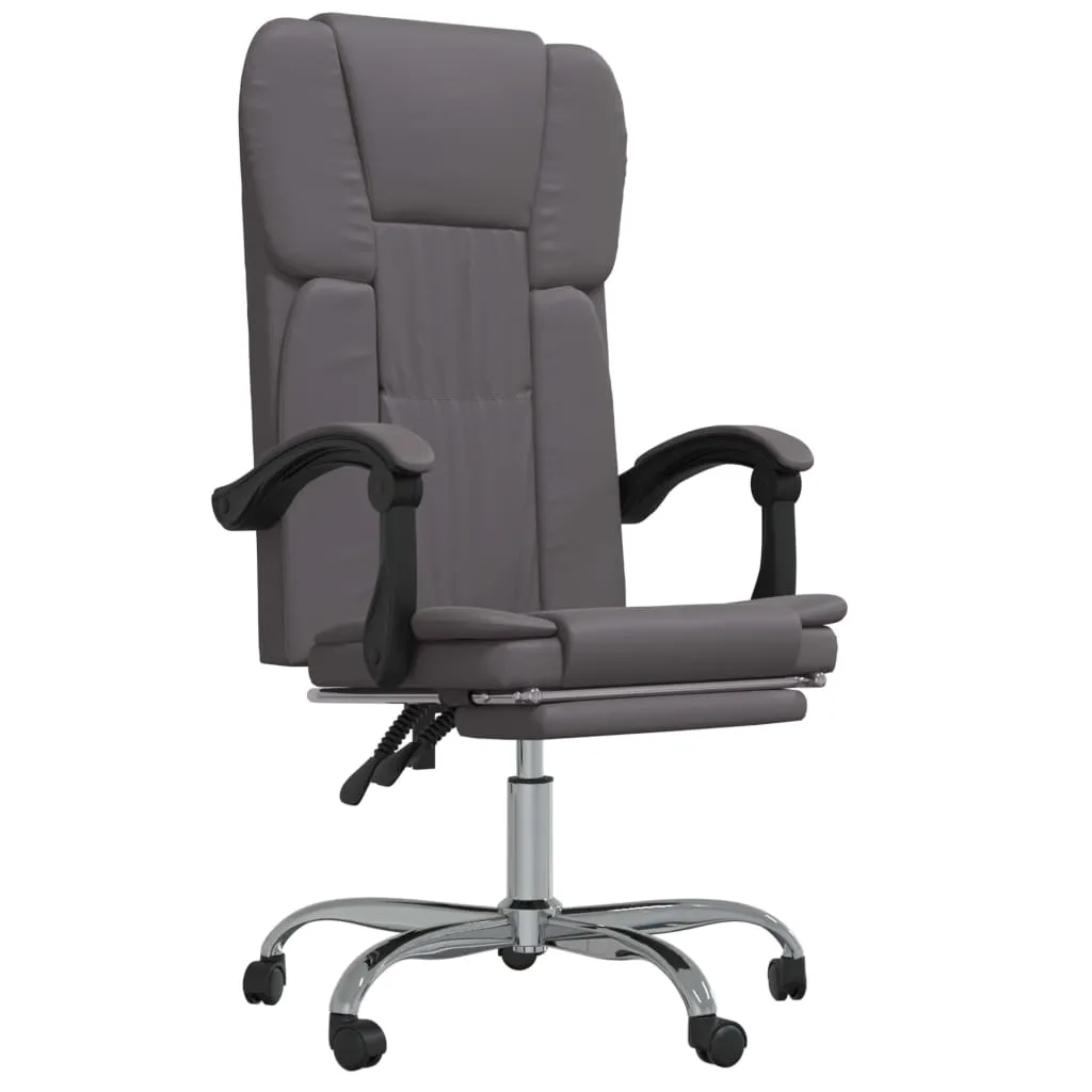 Chair Reclining Desk Chair with Wheels for Living Room Faux Leather