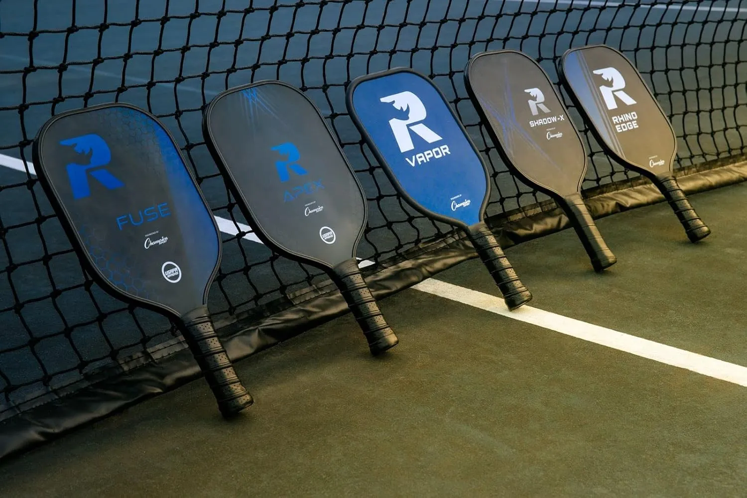 Champion Sports Rhino Pickleball Paddles: Indoor or Outdoor Pickleball Paddles in Wood, Aluminum, Fiberglass, Graphite – Multiple Styles