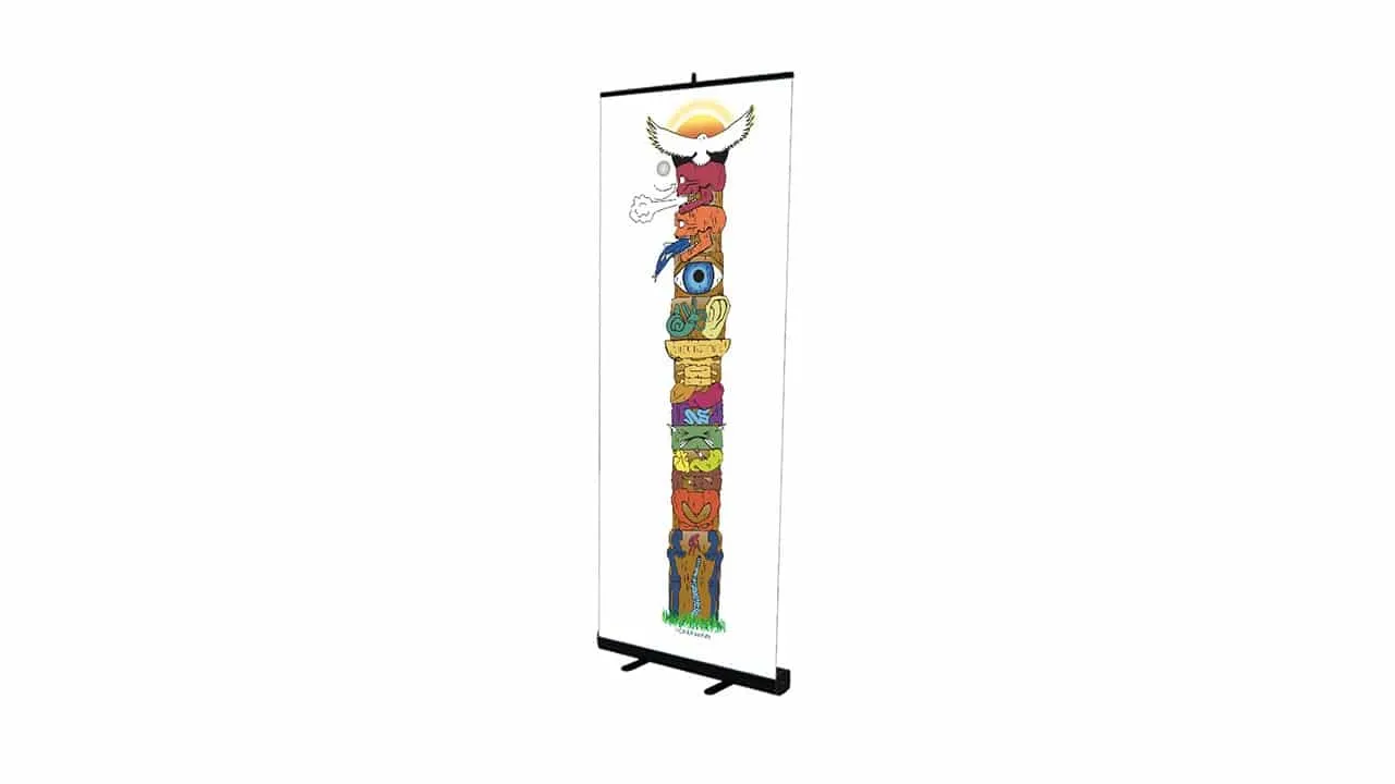 CHEK Totem Pole Banner with Retractable Stand