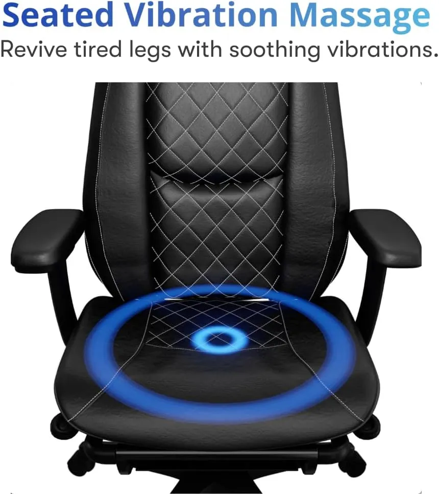 Chill Chair – Deep Tissue Massage Office Chair – Elegant and Timeless Black Office Chair – Reclining Office Chairs to Boost Comfort & Productivity