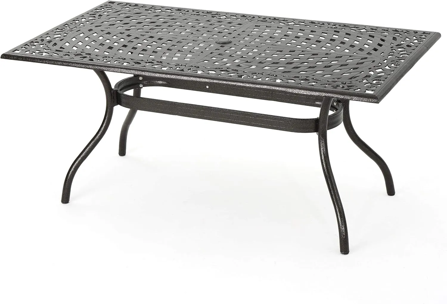 Christopher Knight Home Phoenix Cast Aluminum Rectangle Table, Hammered Bronze