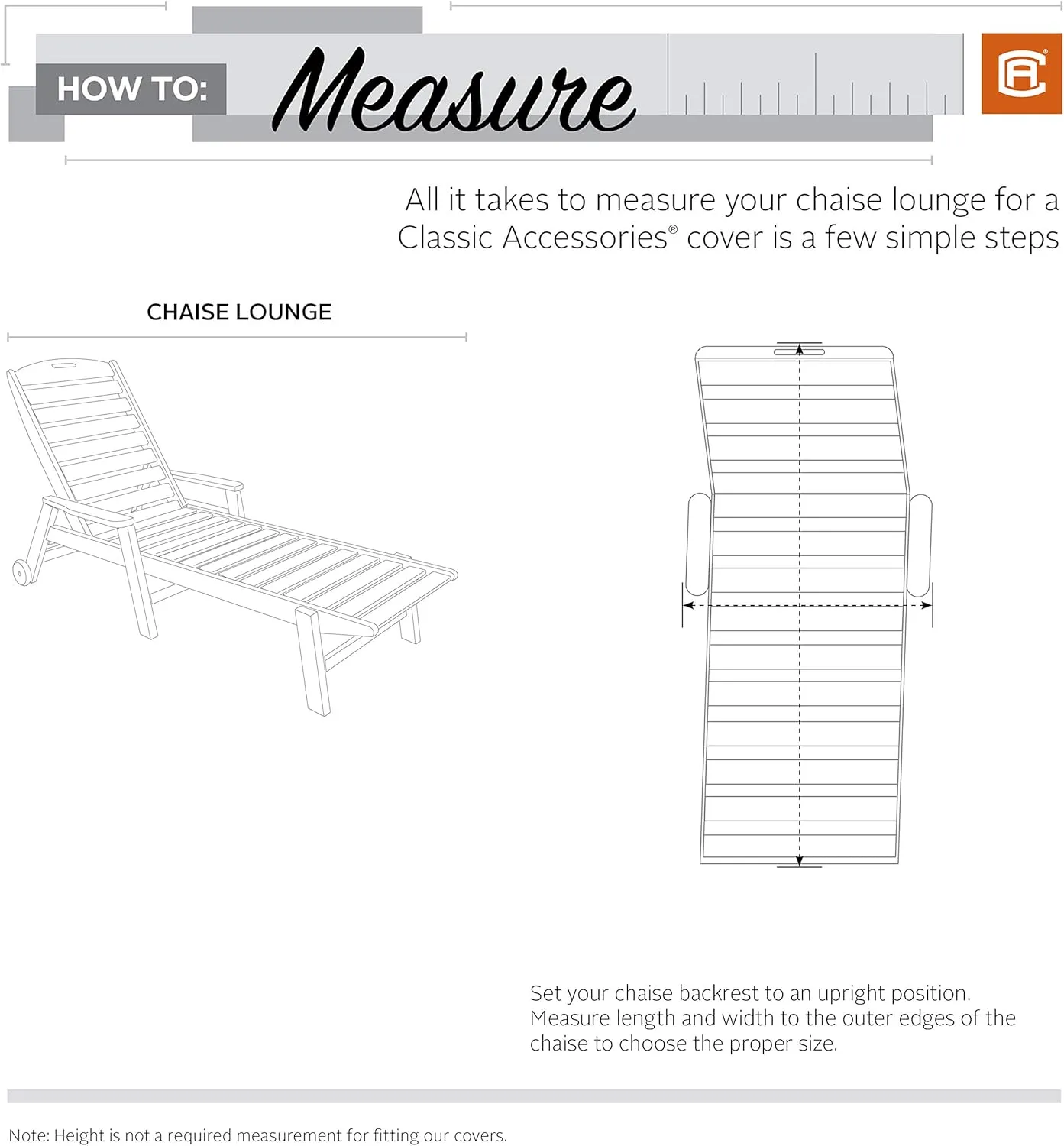 Classic Accessories Montlake Water-Resistant 80 Inch Patio Chaise Lounge Slipcover, Heather indigo, Patio Furniture Covers