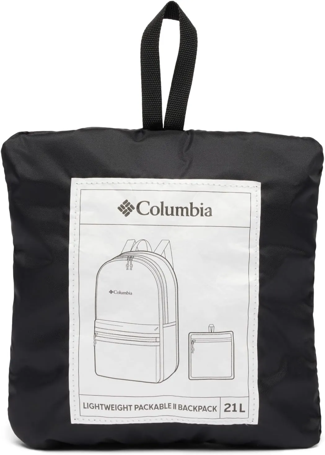 Columbia Unisex Lightweight Packable Backpack, Black, One Size