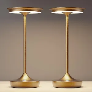 Cordless Table Lamp Rechargeable - LED Battery Operated Touch Lamps,Portable 3 Color Dimming Waterproof Light for Patio/Restaurant/Dining/Outdoor (Titanium2)